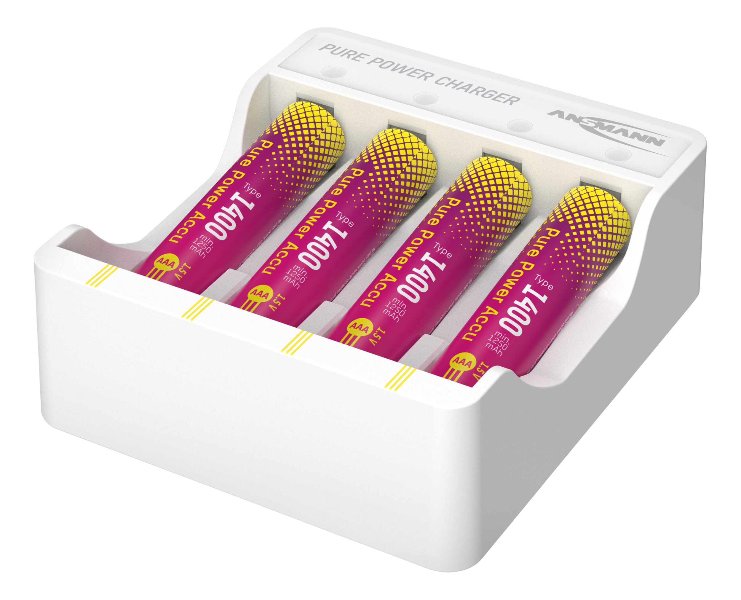Ansmann USB batterijlader Pure Power Li-Ion + 4x AAA 1400mAh Li-Ion