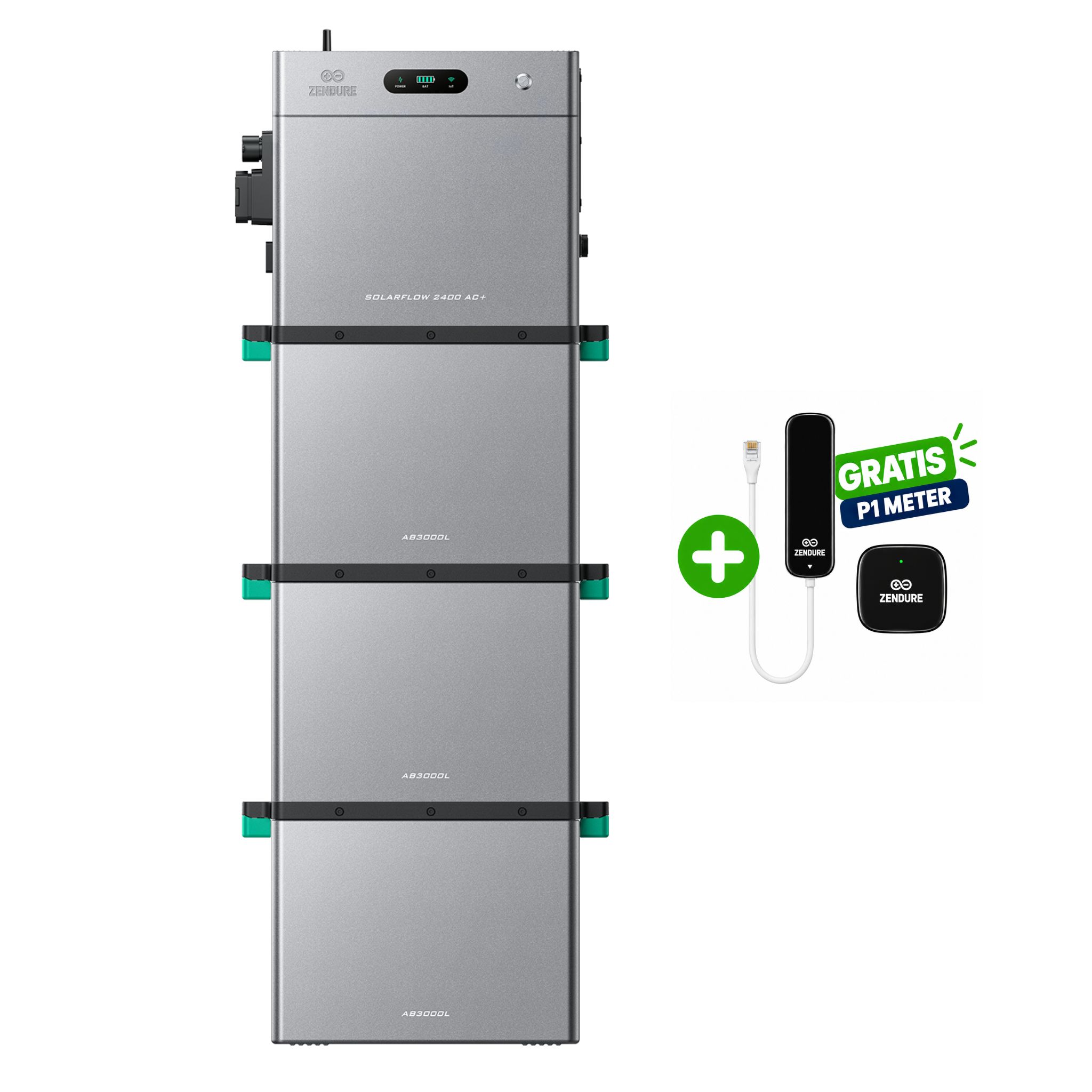 Zendure 11,04kWh SolarFlow 2400AC+ stekkerbatterij