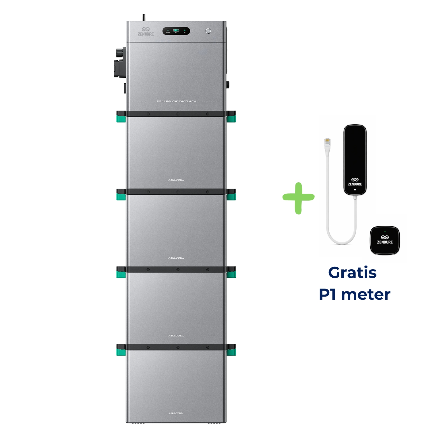Zendure 13,92kWh SolarFlow 2400AC+ stekkerbatterij
