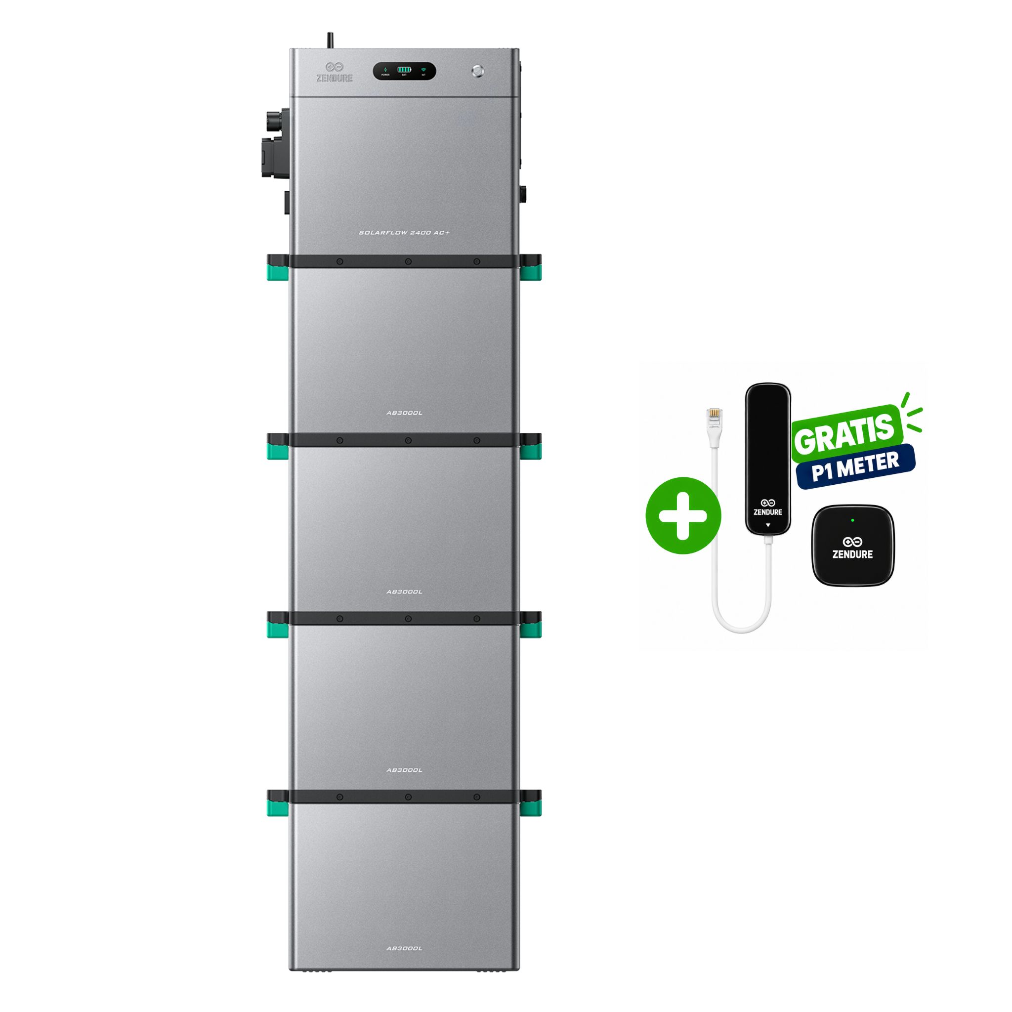 Zendure 13,92kWh SolarFlow 2400AC+ stekkerbatterij