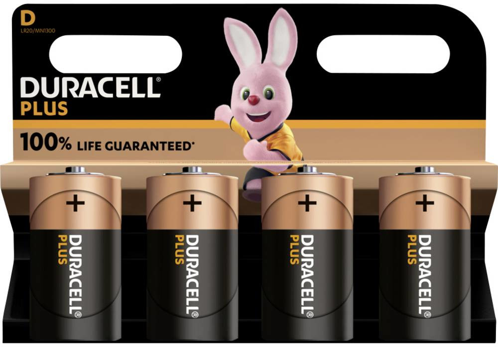 D batterij (mono) Duracell Plus-D K4 Alkaline 1.5 V 1 stuk(s)
